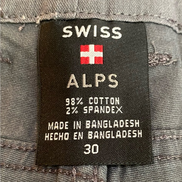 Swiss Alps Outdoor Performance Shorts Gray Twill Utility size 30 - Picture 3 of 10